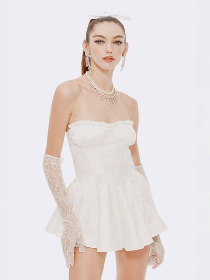 Nana Jacqueline Airina Dress: White Mini Dress for Bridal Shower White