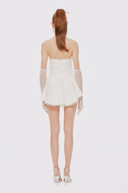 Nana Jacqueline Airina Dress: White Mini Dress for Bridal Shower White