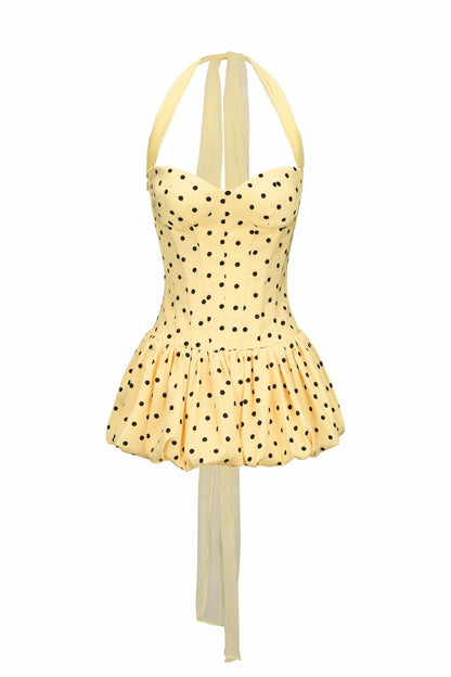 Nana Jacqueline Wendy Dress: Yellow Mini Dress for Birthday Celebration Yellow