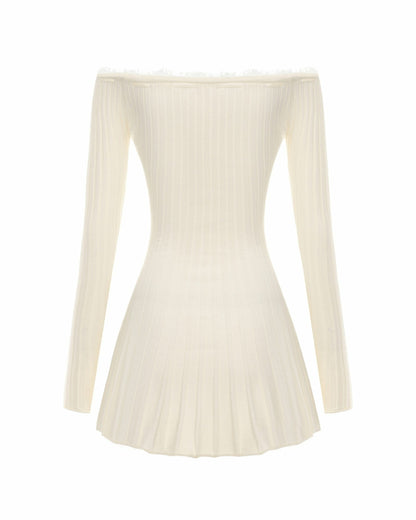Nana Jacqueline Jenna Dress: White Mini Dress for Bridal Shower White