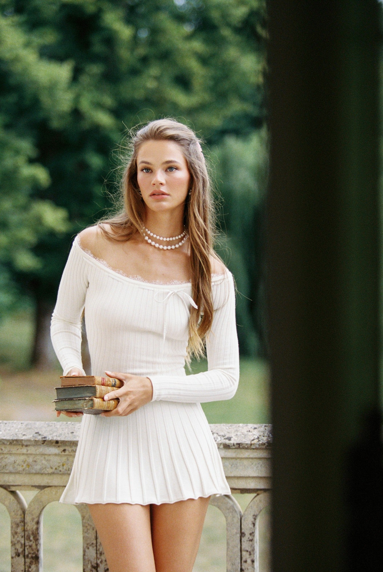 Nana Jacqueline Jenna Dress: White Mini Dress for Bridal Shower White