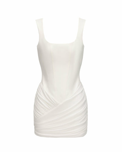 Nana Jacqueline Mirella Dress: White Mini Dress for Engagement Party White