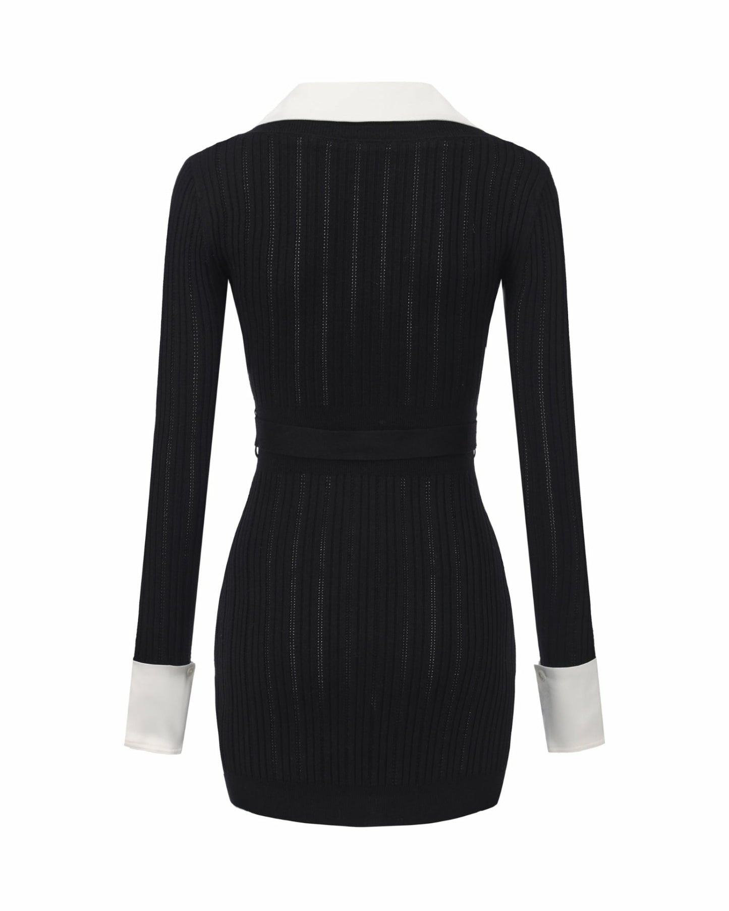 Nana Jacqueline Noemie Knit Mini Dress: Black Mini Dress for Date Night Black