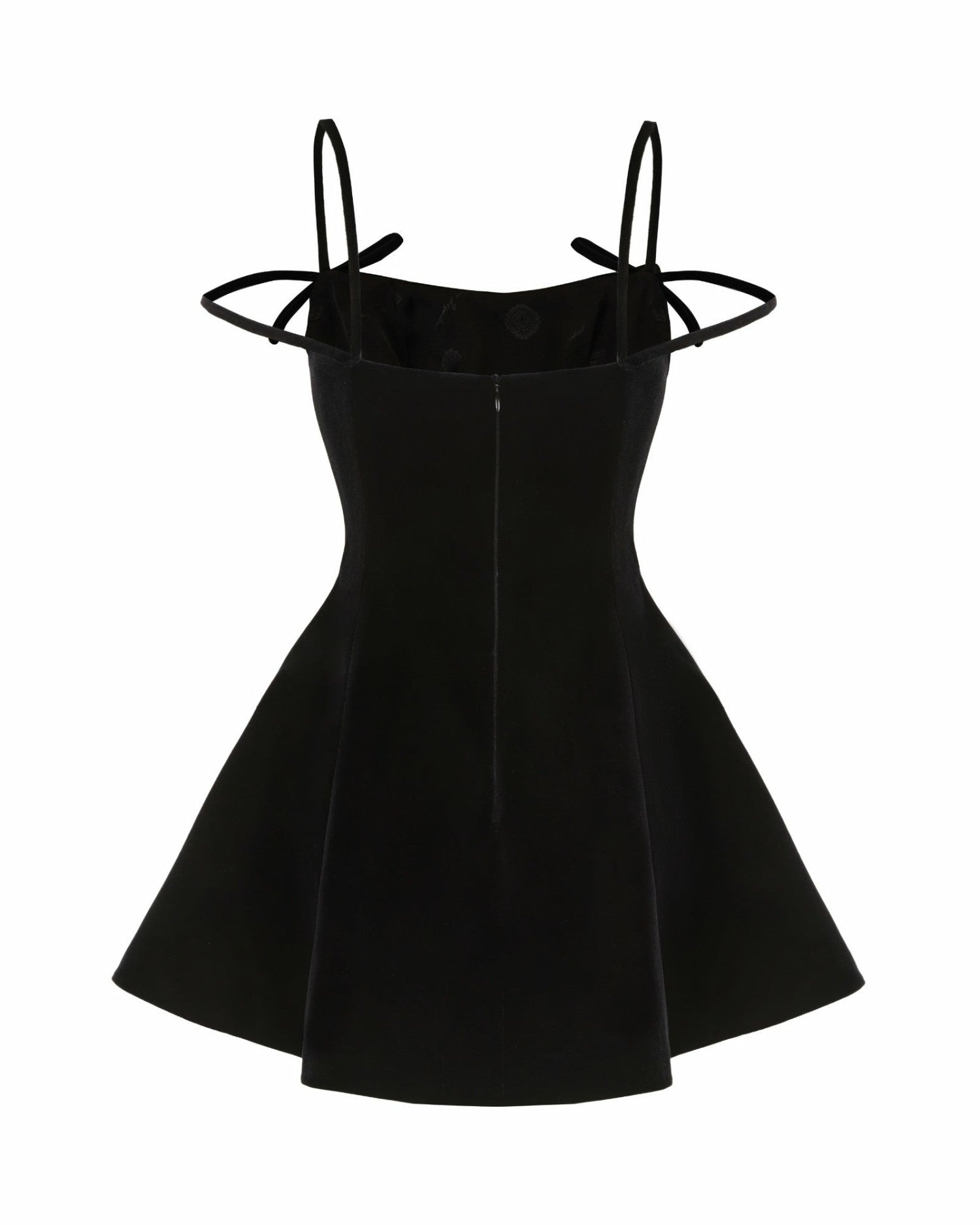 Nana Jacqueline Chantal Bow Velvet Mini Dress: Black Mini Dress for Cocktail Party Black