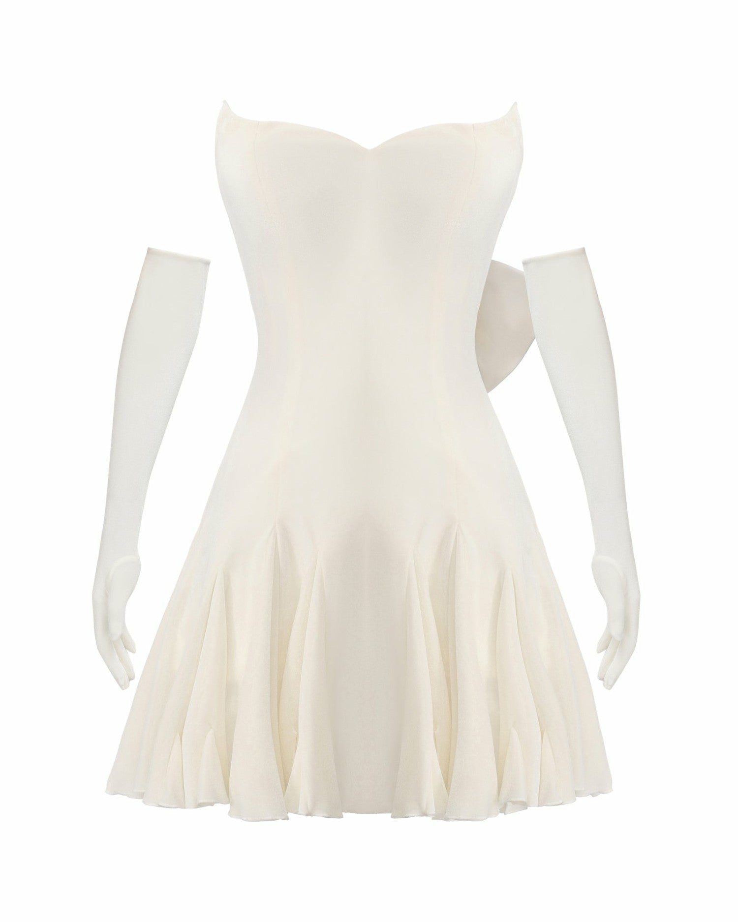 Nana Jacqueline Madeleine Velvet Mini Dress: White Mini Dress for Bridal Shower White