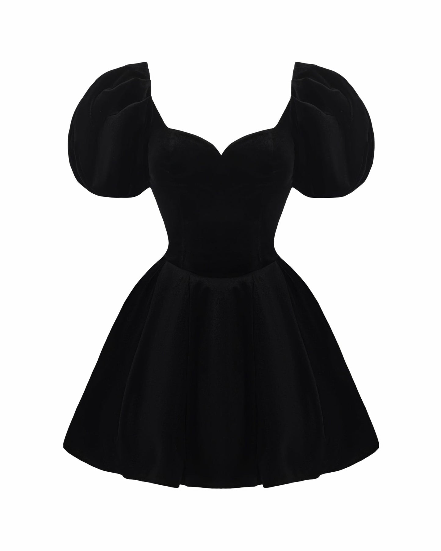 Nana Jacqueline Lillian Velvet Mini Dress: Black Mini Dress for Cocktail Party Black
