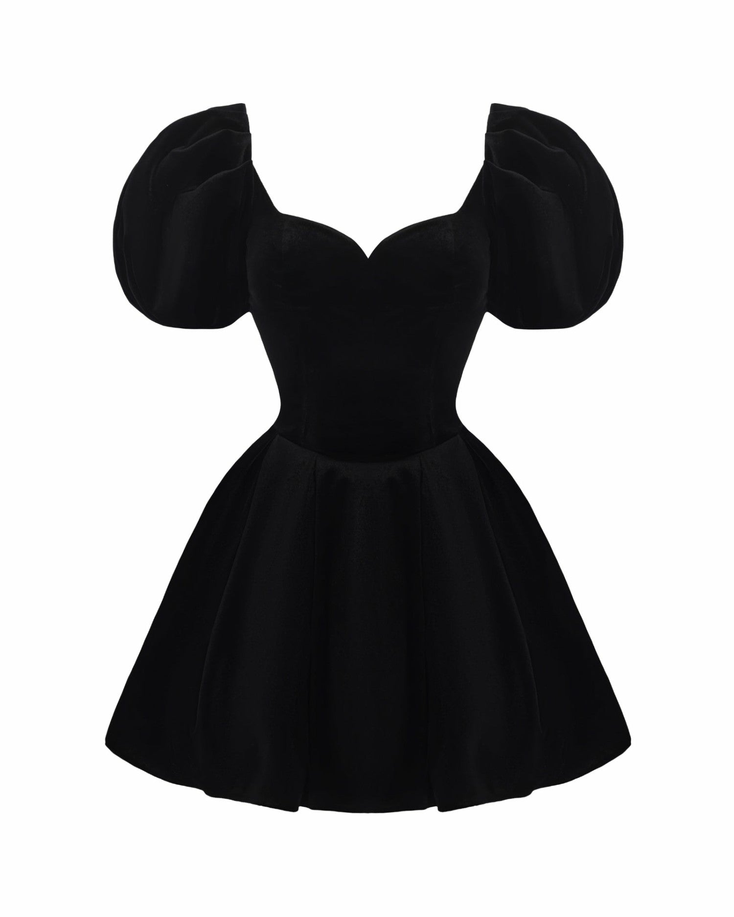 Nana Jacqueline Lillian Velvet Mini Dress: Black Mini Dress for Cocktail Party Black
