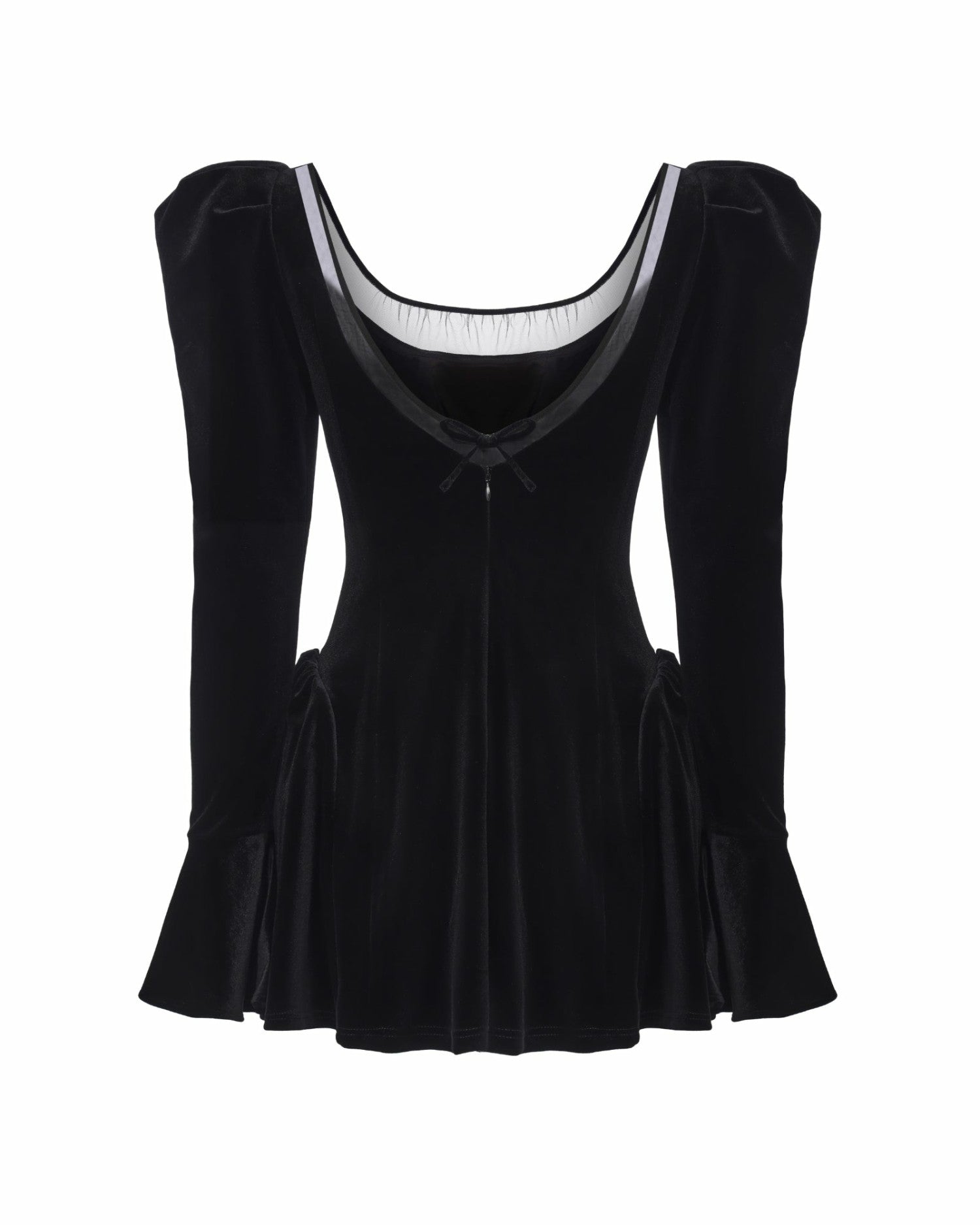 Nana Jacqueline Leonora Velvet Mini Dress: Black Mini Dress for Cocktail Party Black