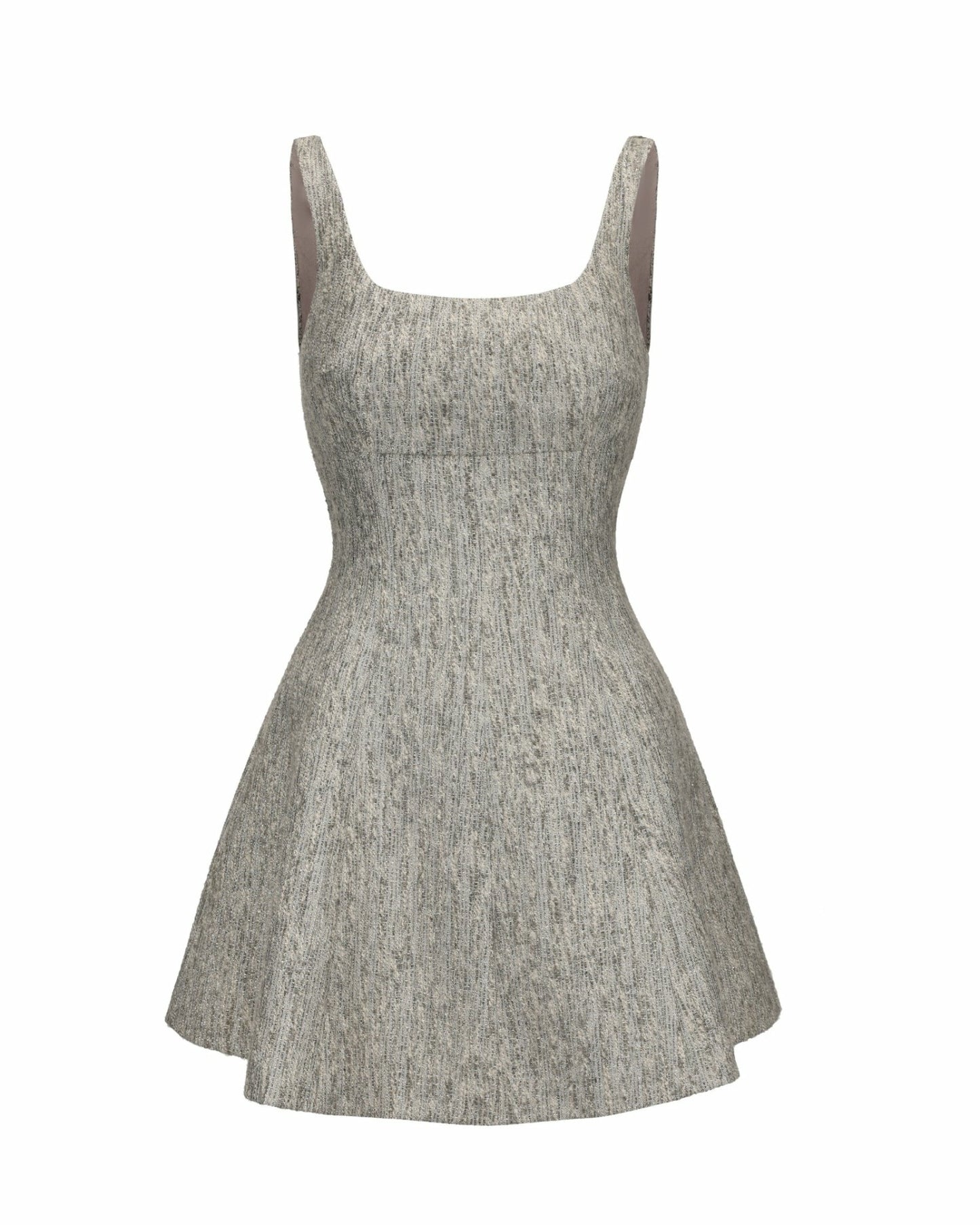 Nana Jacqueline Marianne Dress: Gray Mini Dress for Graduation Gray