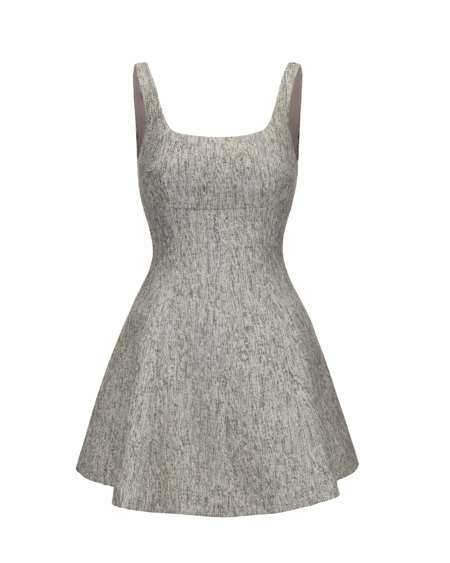 Nana Jacqueline Marianne Dress: Gray Mini Dress for Graduation Gray
