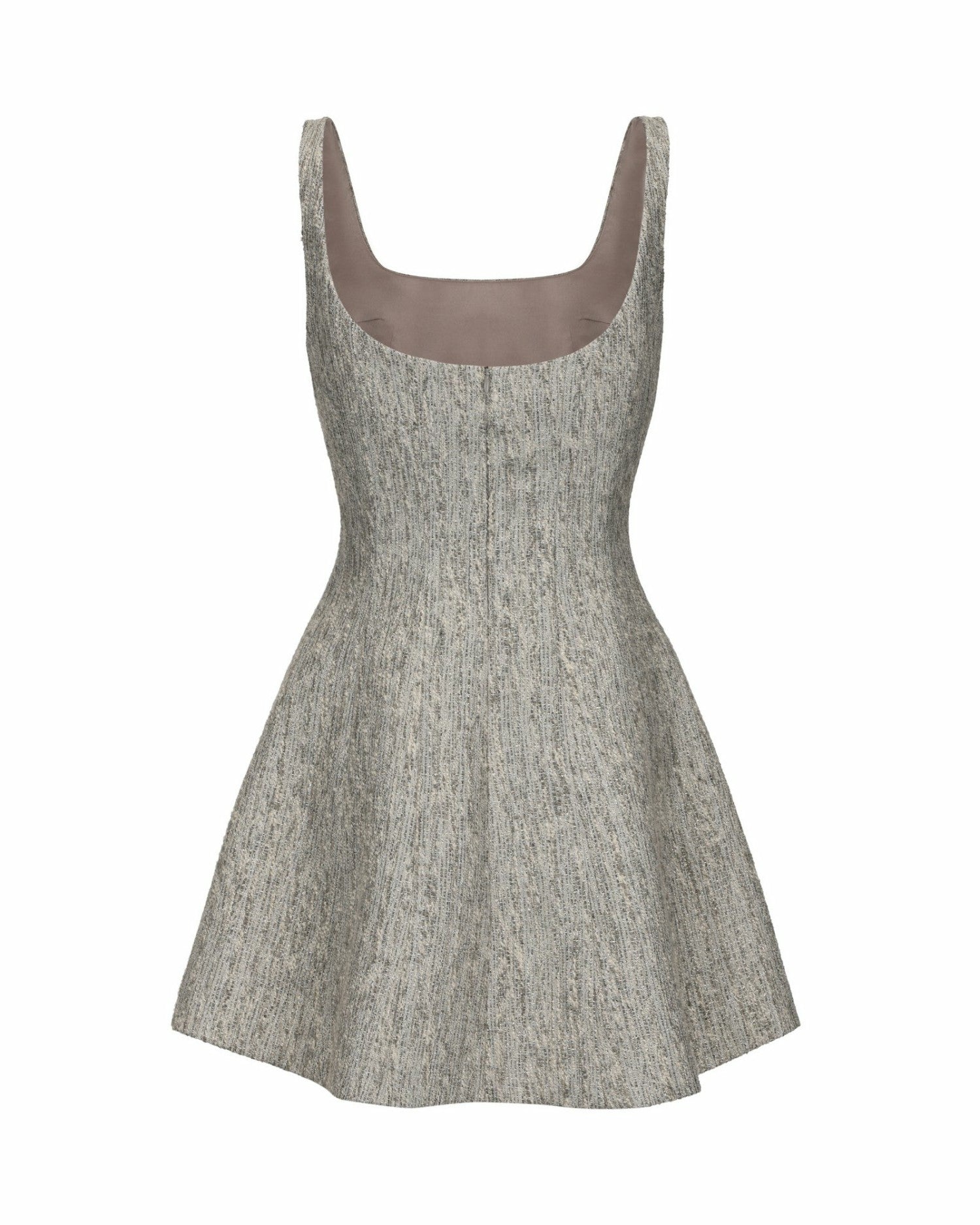 Nana Jacqueline Marianne Dress: Gray Mini Dress for Graduation Gray