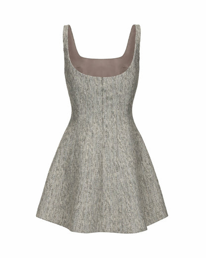 Nana Jacqueline Marianne Dress: Gray Mini Dress for Graduation Gray