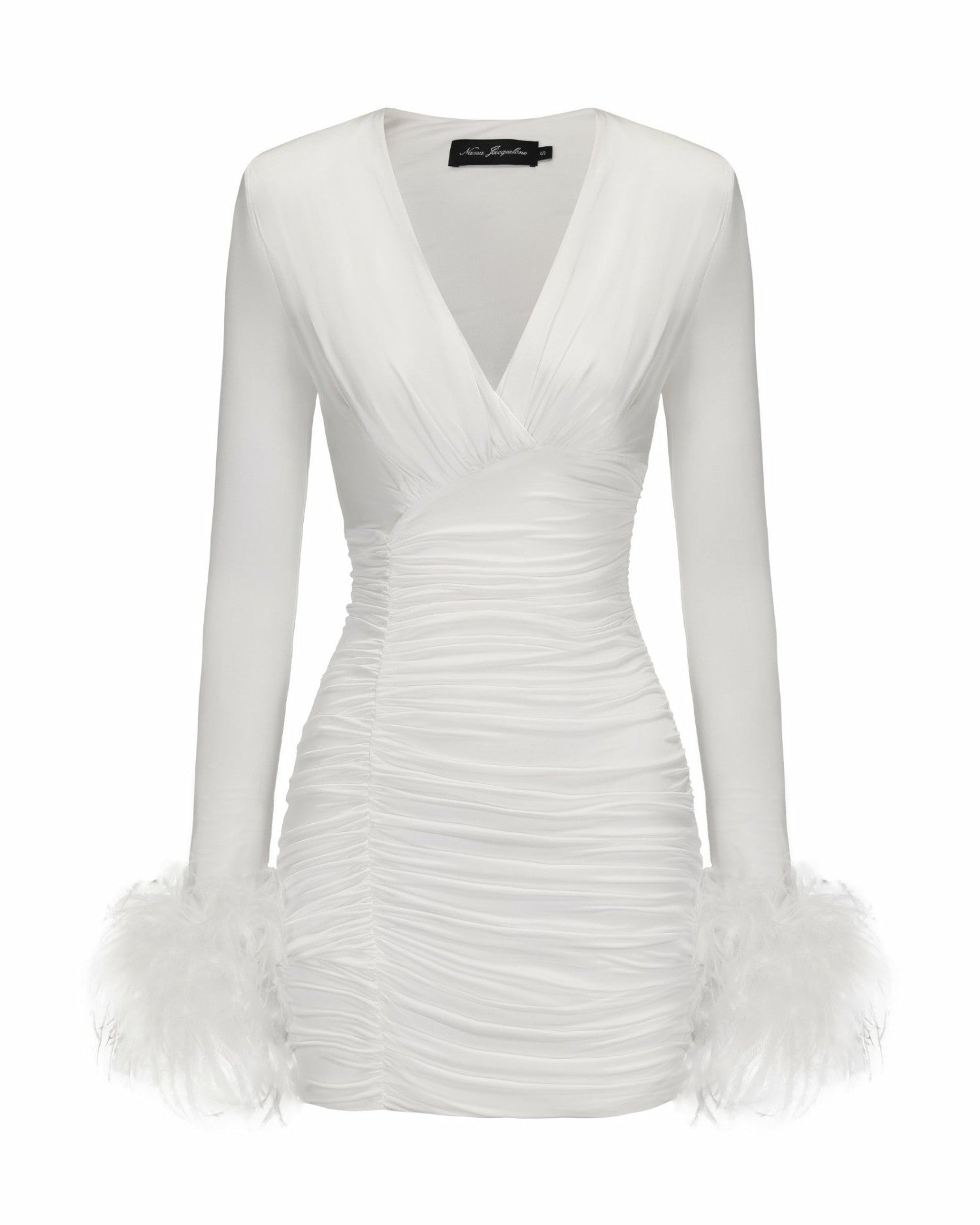 Nana Jacqueline Théa Dress: White Mini Dress for Wedding After-Party White