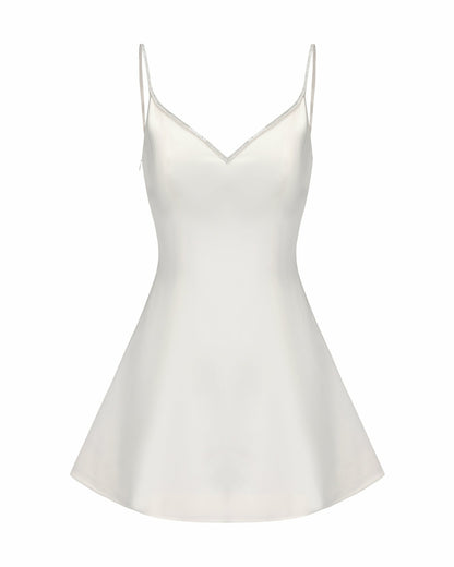 Nana Jacqueline Julisa Dress: White Mini Dress for Bridal Shower White