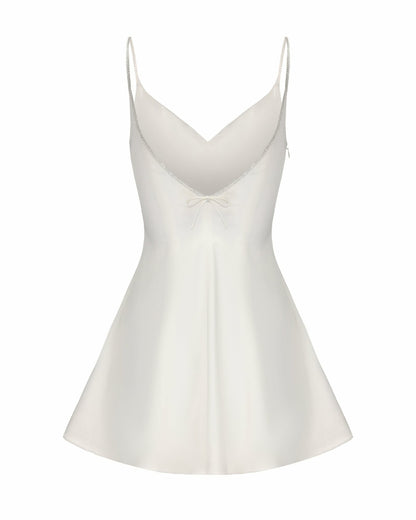 Nana Jacqueline Julisa Dress: White Mini Dress for Bridal Shower White