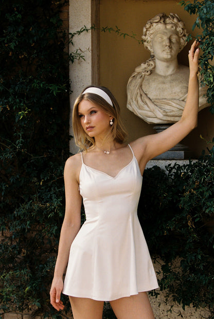 Nana Jacqueline Julisa Dress: White Mini Dress for Bridal Shower White