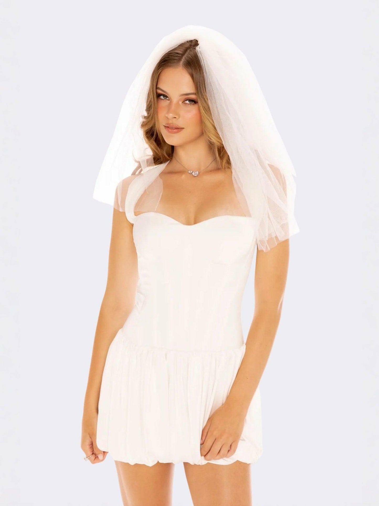 Nana Jacqueline White Mini Dress for Wedding After-Parties White