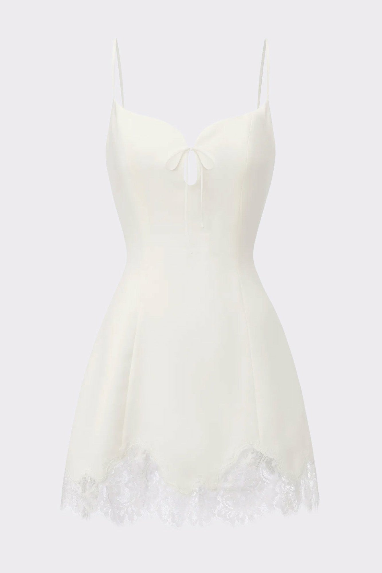 Nana Jacqueline Emira Dress: White Mini Dress for Bachelorette White