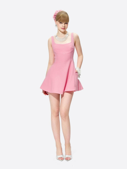 Nana Jacqueline Marianne Dress: Pink Mini Dress for Birthday Party Pink