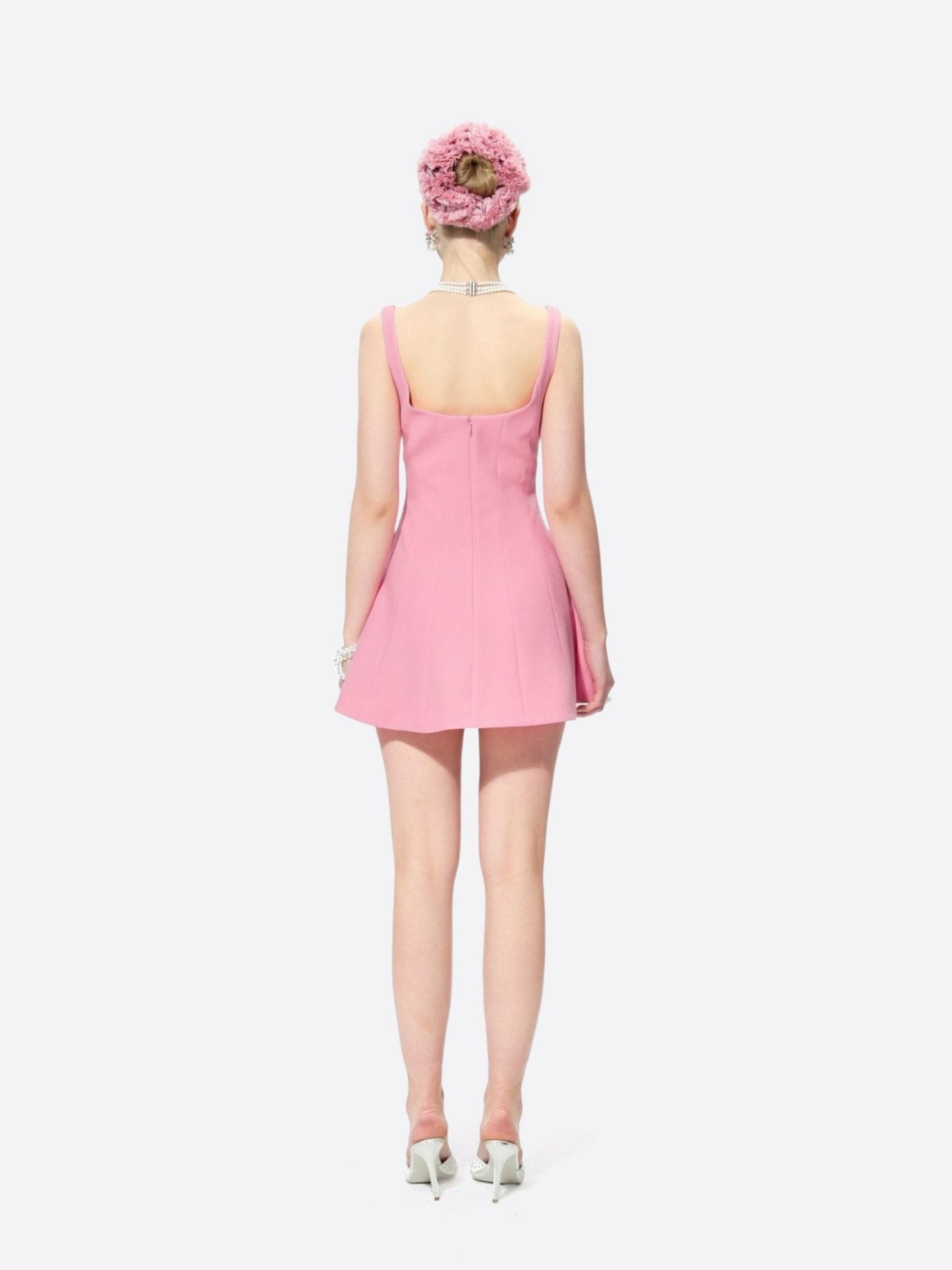 Nana Jacqueline Marianne Dress: Pink Mini Dress for Birthday Party Pink