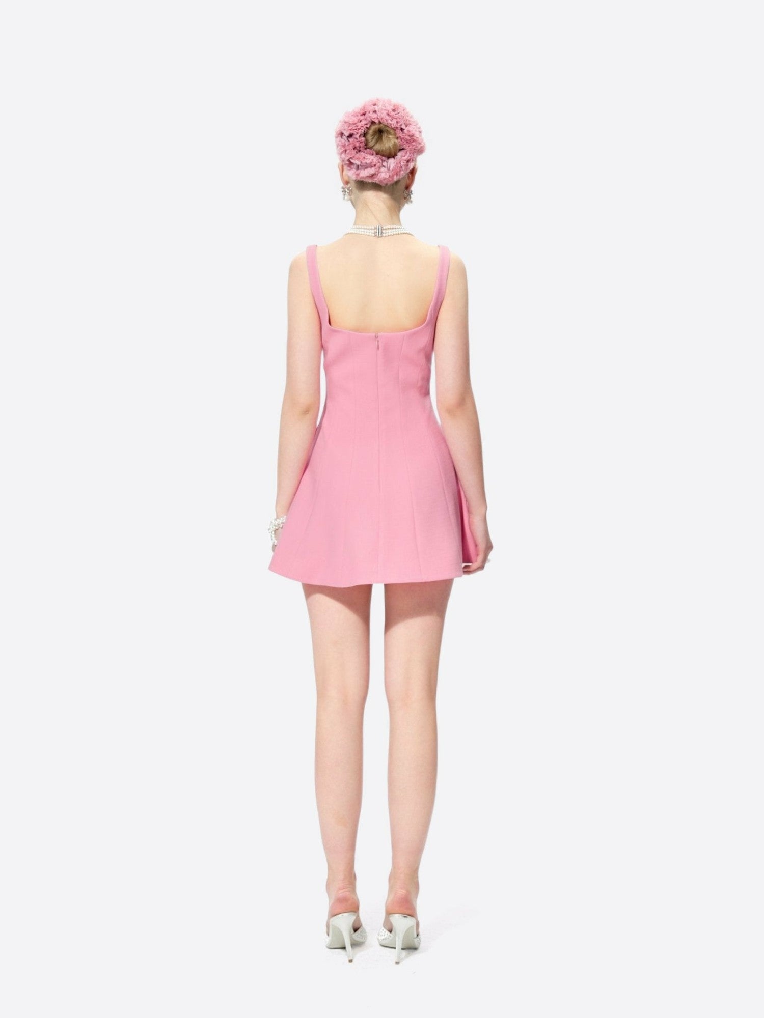 Nana Jacqueline Marianne Dress: Pink Mini Dress for Birthday Party Pink
