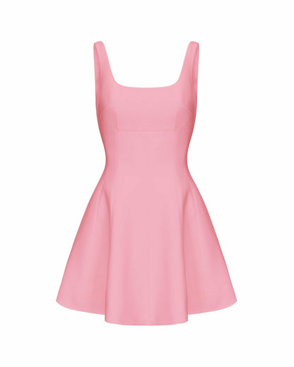 Nana Jacqueline Marianne Dress: Pink Mini Dress for Birthday Party Pink