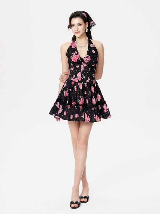 Nana Jacqueline Rosaline Dress: Black Mini Dress for Date Night Black