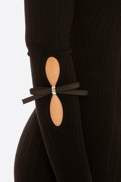 Nana Jacqueline Zara Dress: Black Mini Dress for Date Night Black