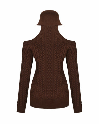 Nana Jacqueline Margo Knit Dress: Brown Mini Dress for Date Night Brown