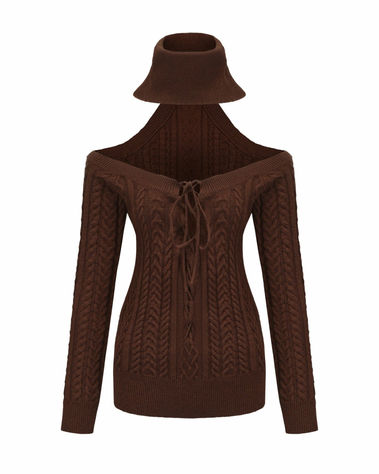 Nana Jacqueline Margo Knit Dress: Brown Mini Dress for Date Night Brown