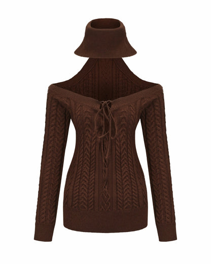Nana Jacqueline Margo Knit Dress: Brown Mini Dress for Date Night Brown