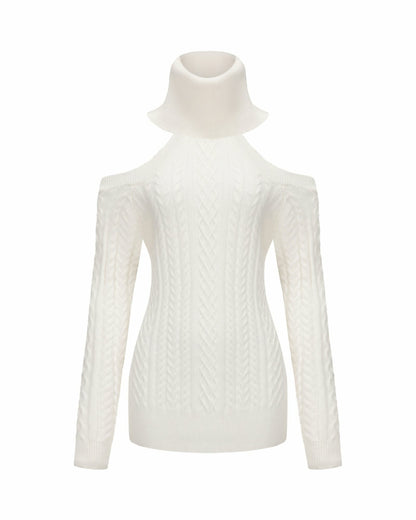 Nana Jacqueline Margo Knit Dress: White Mini Dress for Date Night White