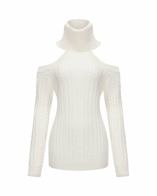 Nana Jacqueline Margo Knit Dress: White Mini Dress for Date Night White