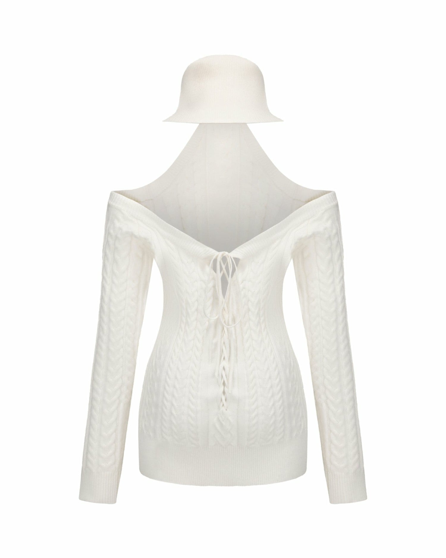 Nana Jacqueline Margo Knit Dress: White Mini Dress for Date Night White