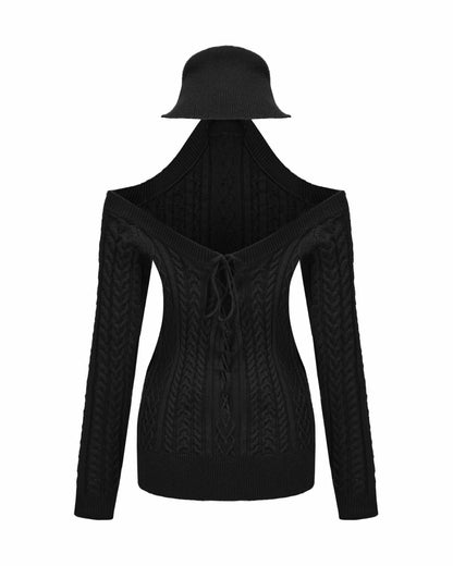 Nana Jacqueline Margo Knit Dress: Black Mini Dress for Date Night Black