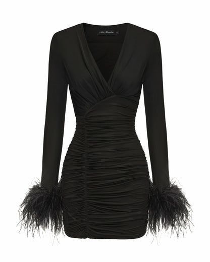 Nana Jacqueline Théa Dress: Black Mini Dress for Cocktail Party Black