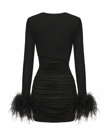 Nana Jacqueline Théa Dress: Black Mini Dress for Cocktail Party Black