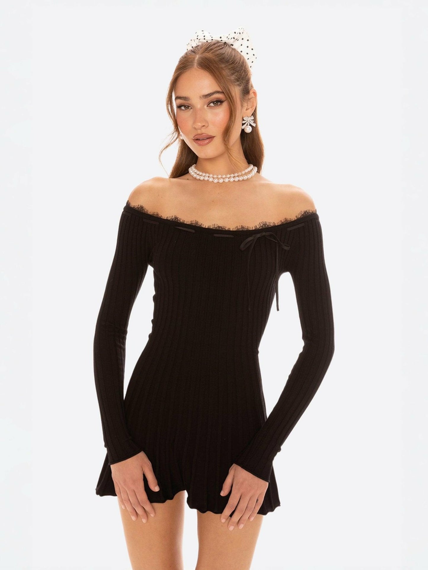 Nana Jacqueline Jenna Dress: Black Mini Dress for Date Night Black