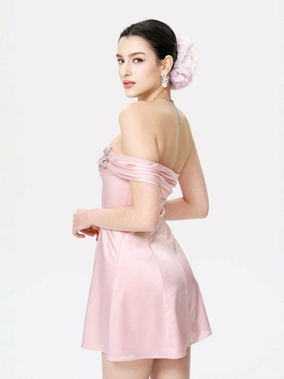 Nana Jacqueline Cornelia Dress: Pink Mini Dress for Bachelorette Party Pink