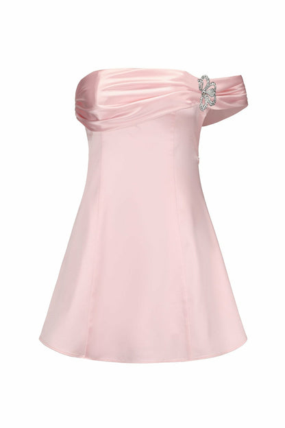 Nana Jacqueline Cornelia Dress: Pink Mini Dress for Bachelorette Party Pink