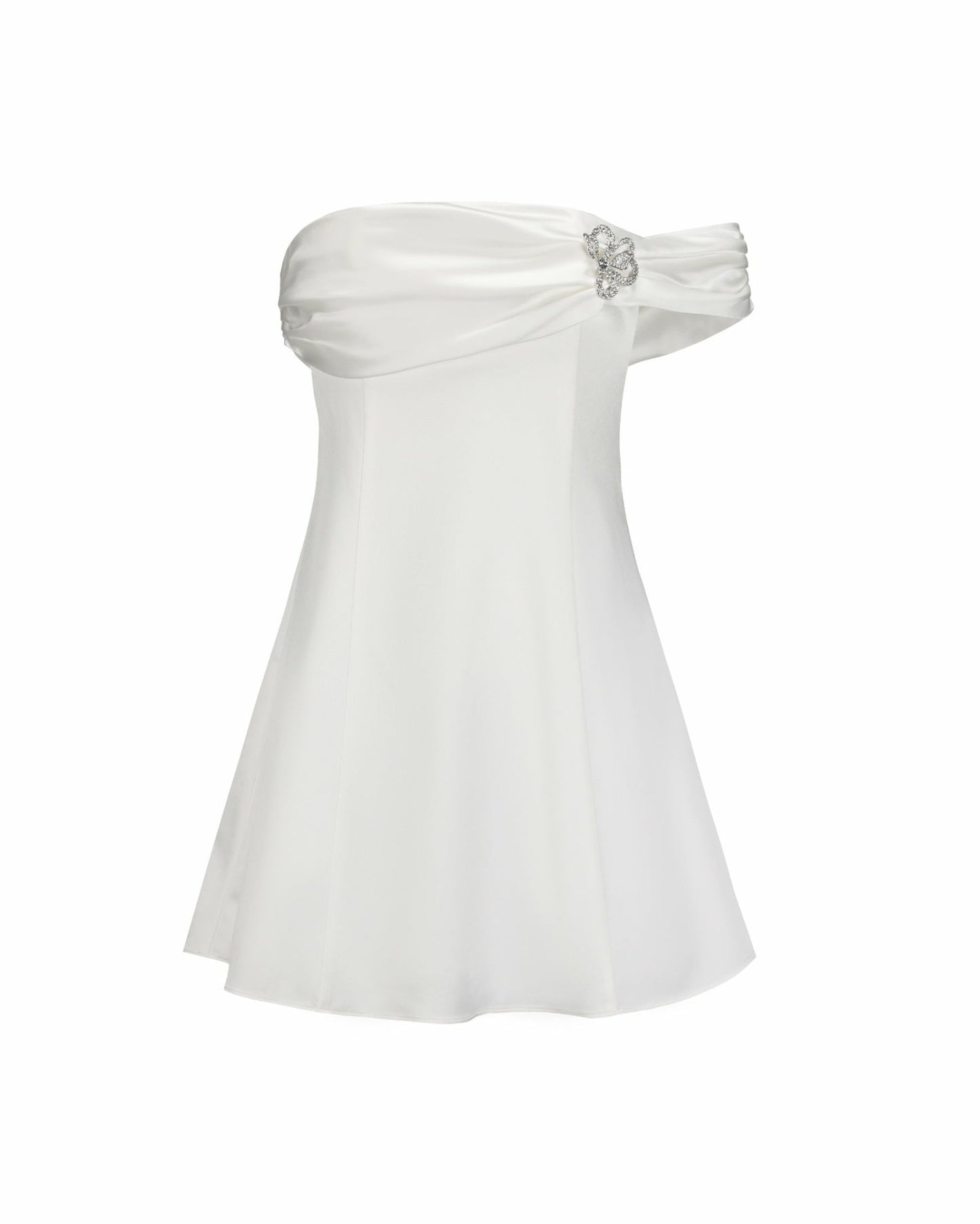 Nana Jacqueline Cornelia Dress: White Mini Dress for Bridal Shower White