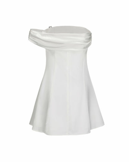 Nana Jacqueline Cornelia Dress: White Mini Dress for Bridal Shower White