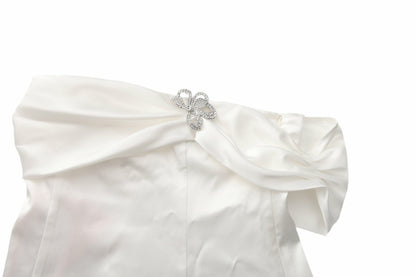 Nana Jacqueline Cornelia Dress: White Mini Dress for Bridal Shower White