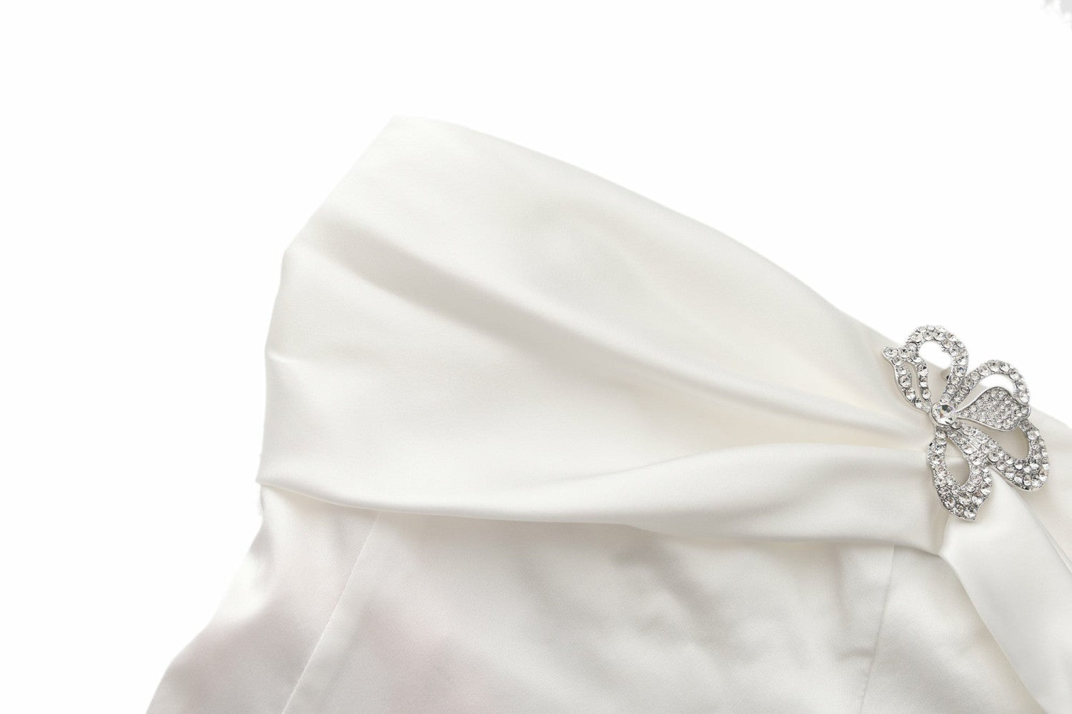Nana Jacqueline Cornelia Dress: White Mini Dress for Bridal Shower White