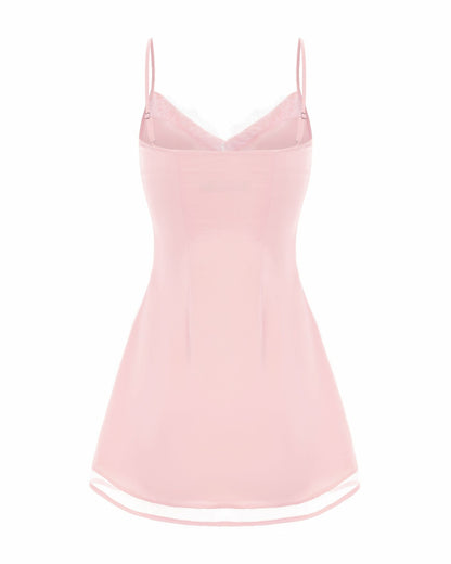 Nana Jacqueline Amara Dress: Pink Mini Dress for Date Night Pink