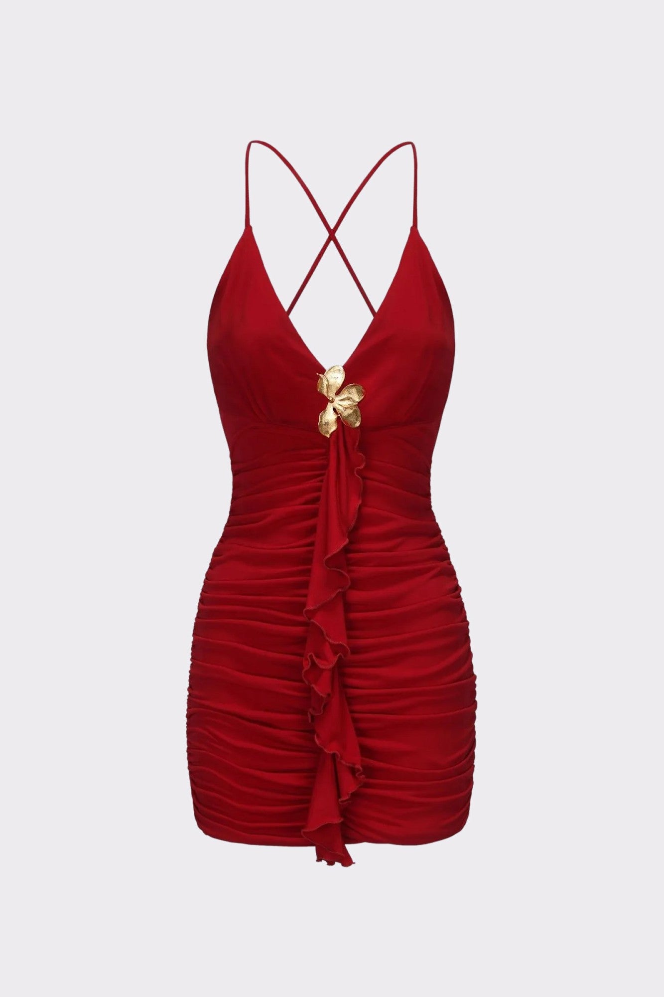 Nana Jacqueline Violet Dress: Red Mini Dress for Date Night Red