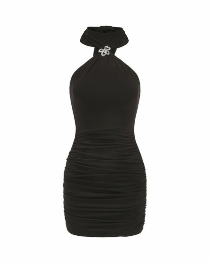 Nana Jacqueline Nova Dress: Black Mini Dress for Cocktail Party Black