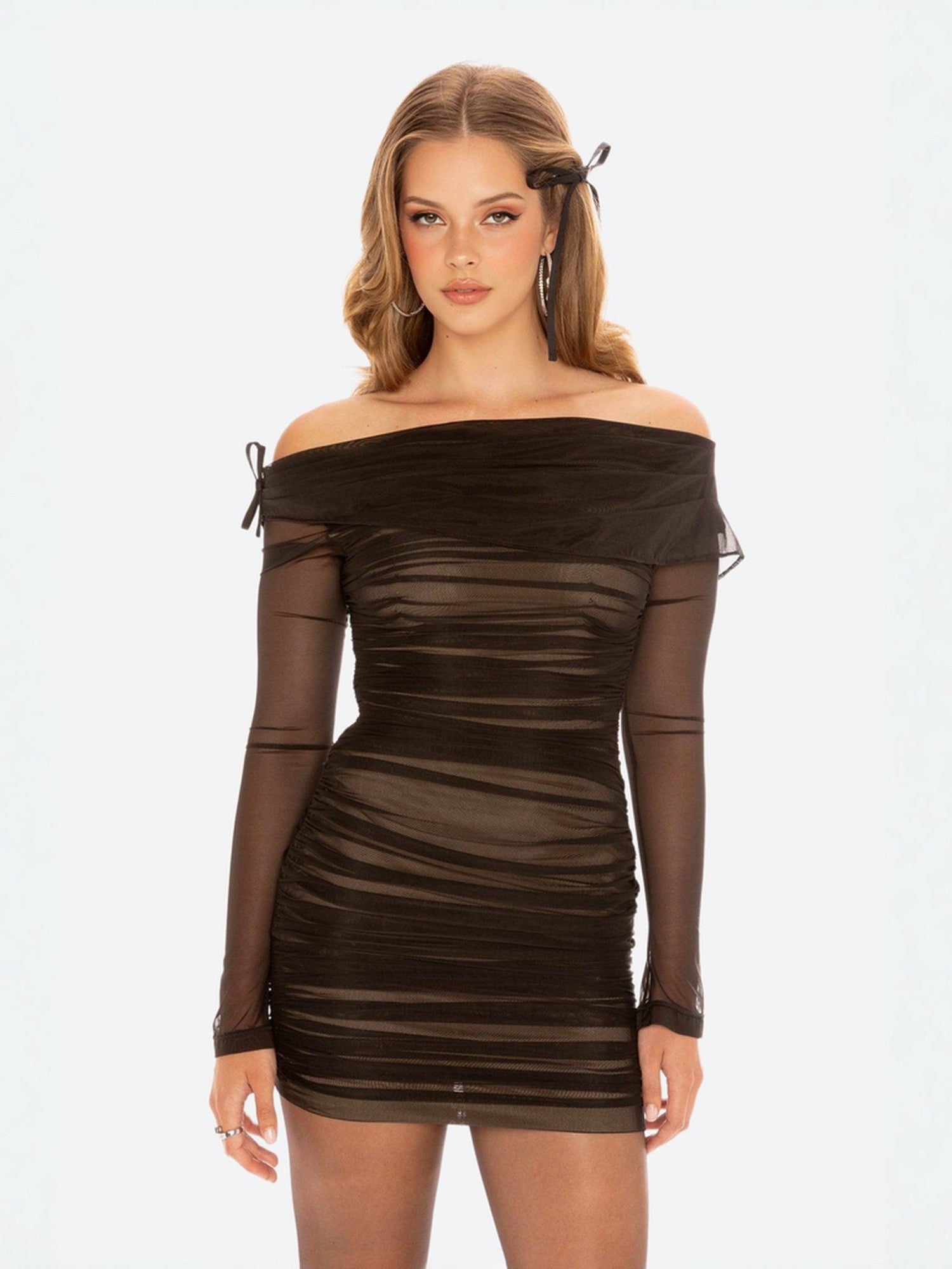 Nana Jacqueline Noelle Dress: Black Mini Dress for Cocktail Party Black