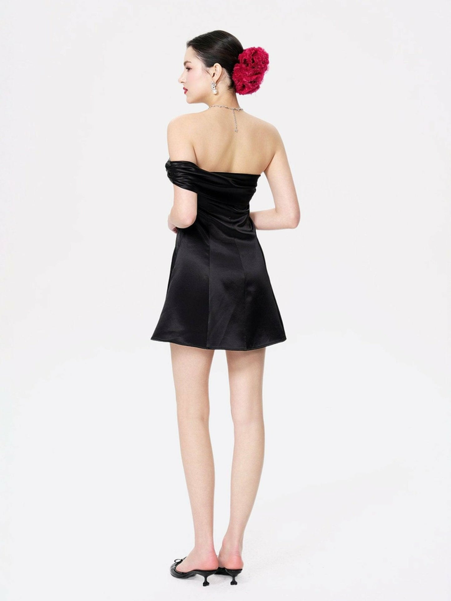 Nana Jacqueline Cornelia Dress: Black Mini Dress for Cocktail Party Black