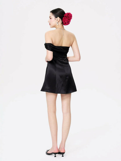 Nana Jacqueline Cornelia Dress: Black Mini Dress for Cocktail Party Black